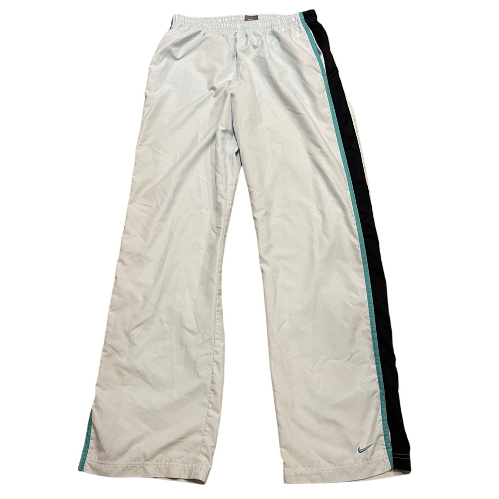 Nike Straight Leg Teal and Black Pinstripe Lightweight Active Pants. Size L